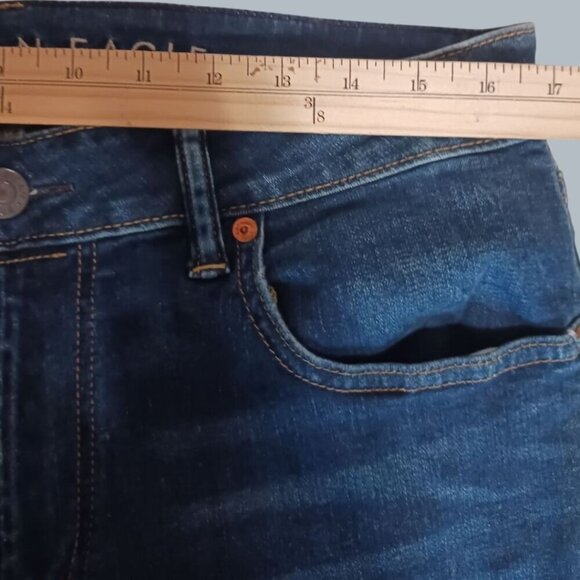American Eagle Next Level Flex Mens Slim Straight Jeans Size 34x30 Light Blue De - Picture 4 of 10